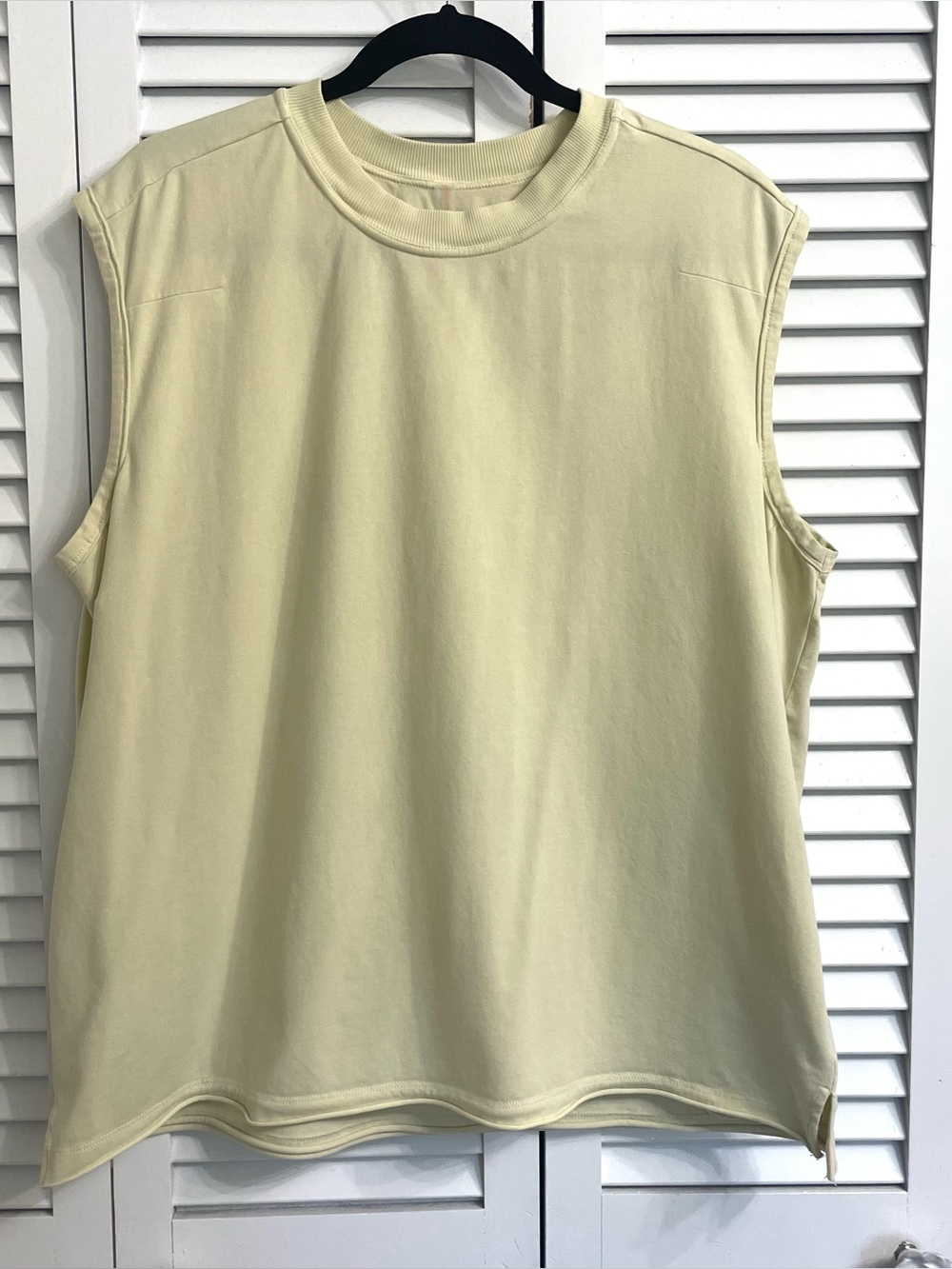 Free People Movement Size Small S Yellow A Cut Above Sleeveless Muscle Tank Top